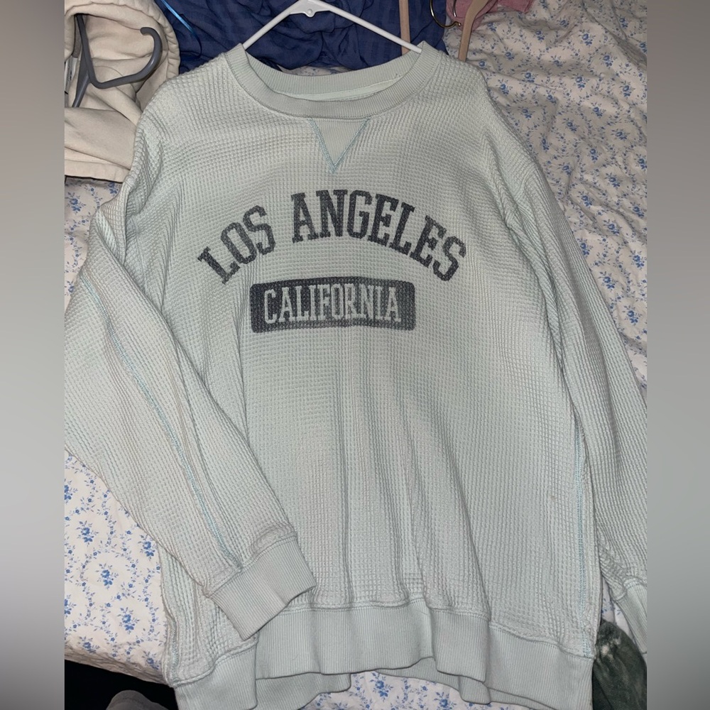 aerie waffle knit sweatshirt